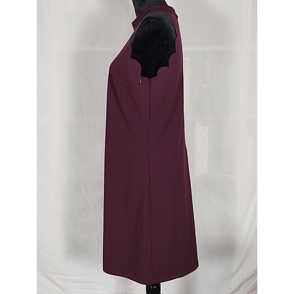 Fortune + Ivy Scalloped Halter Dress Burgundy Midi Dress X-Large Sleeveless NWOT - Picture 10 of 11